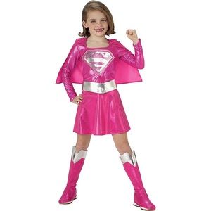 Girls pink superhero costume